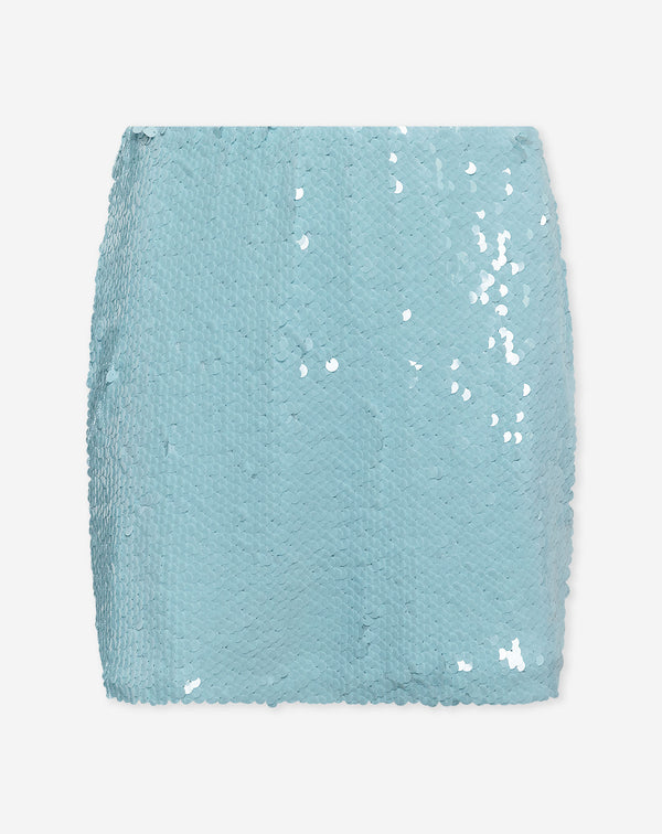 MAVI SEQUIN SKIRT LICHTBLAUW