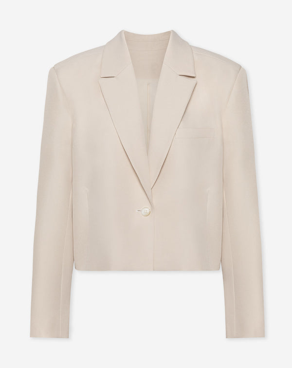 LORNA CROPPED BLAZER BEIGE