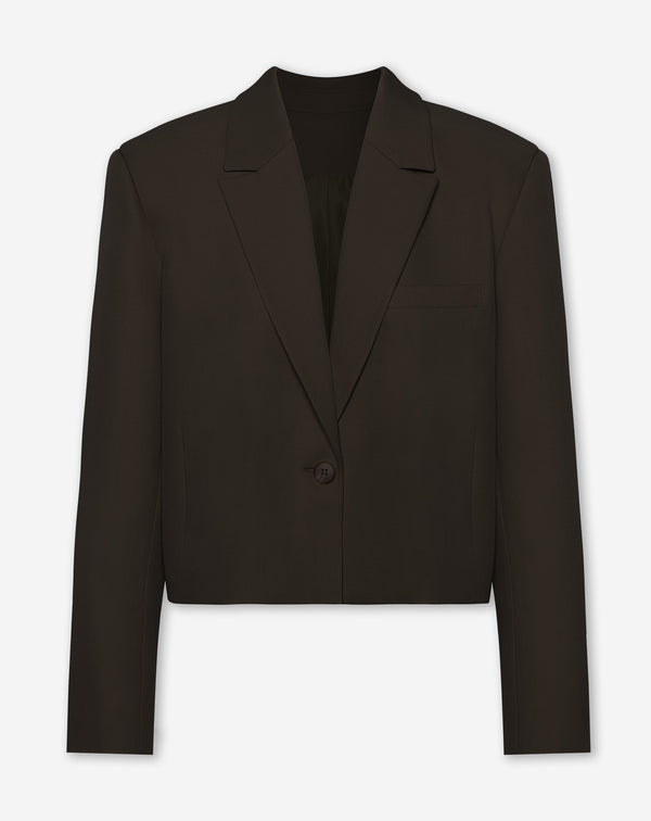 LORNA CROPPED BLAZER BRUIN