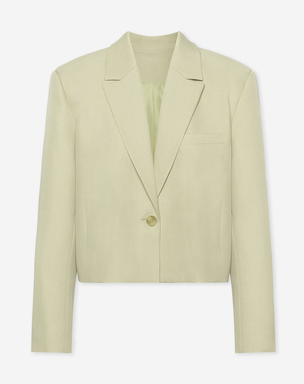 LORNA CROPPED BLAZER PISTACHE