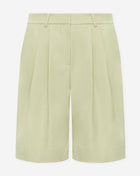 LORNA PLEATED LONG BERMUDA PISTACHE