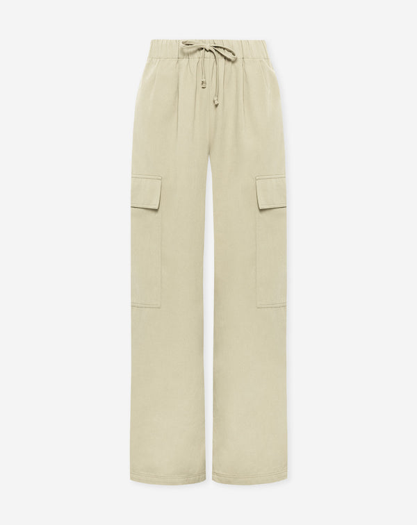 GIA WIDE LEG CARGO PANTS BEIGE