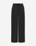 GIA WIDE LEG CARGO PANTS ZWART