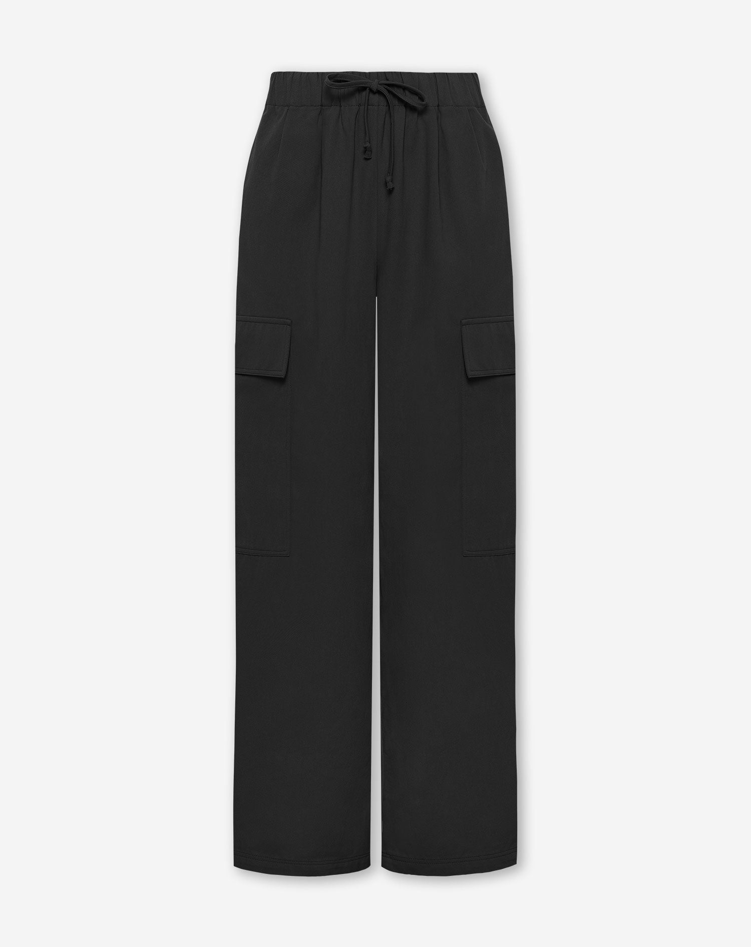 GIA WIDE LEG CARGO PANTS TALL ZWART