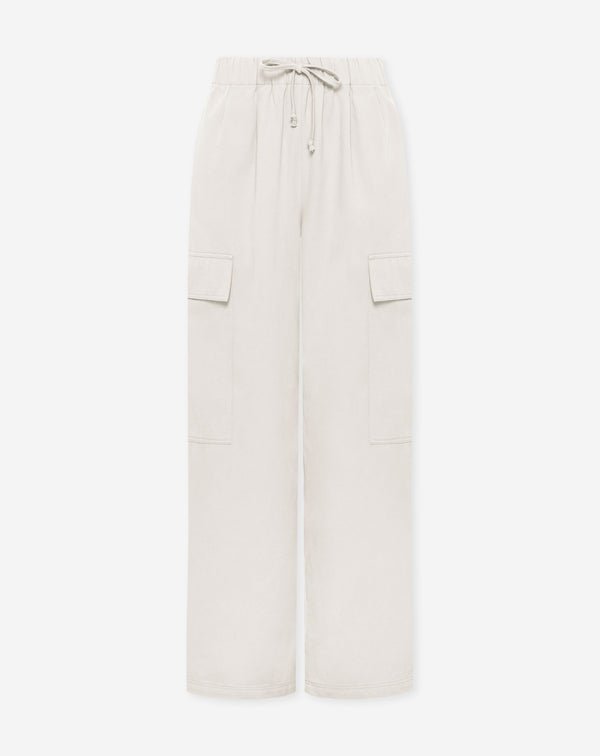GIA WIDE LEG CARGO PANTS CRÈME