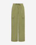 GIA WIDE LEG CARGO PANTS OLIJFGROEN