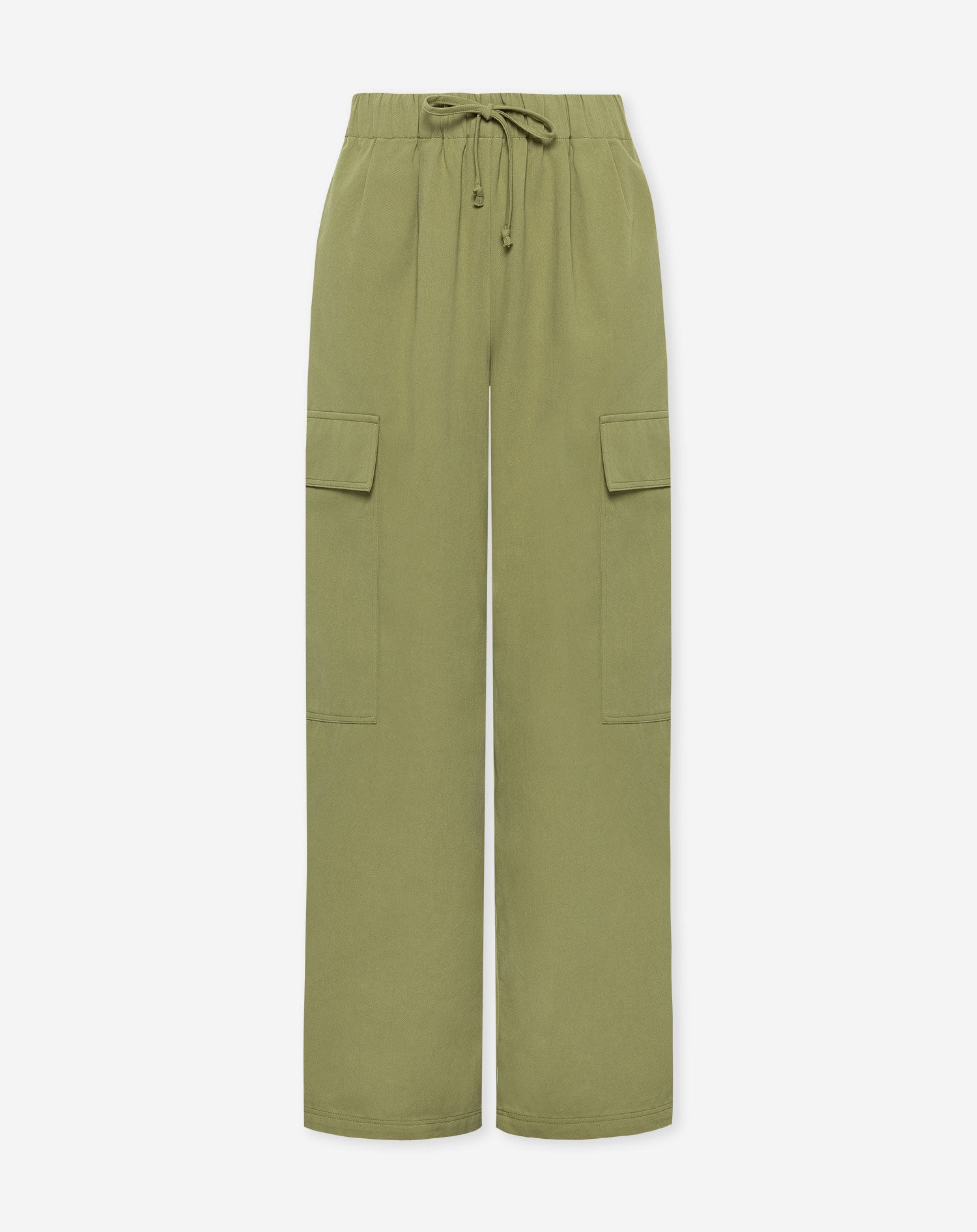 GIA WIDE LEG CARGO PANTS TALL OLIJFGROEN
