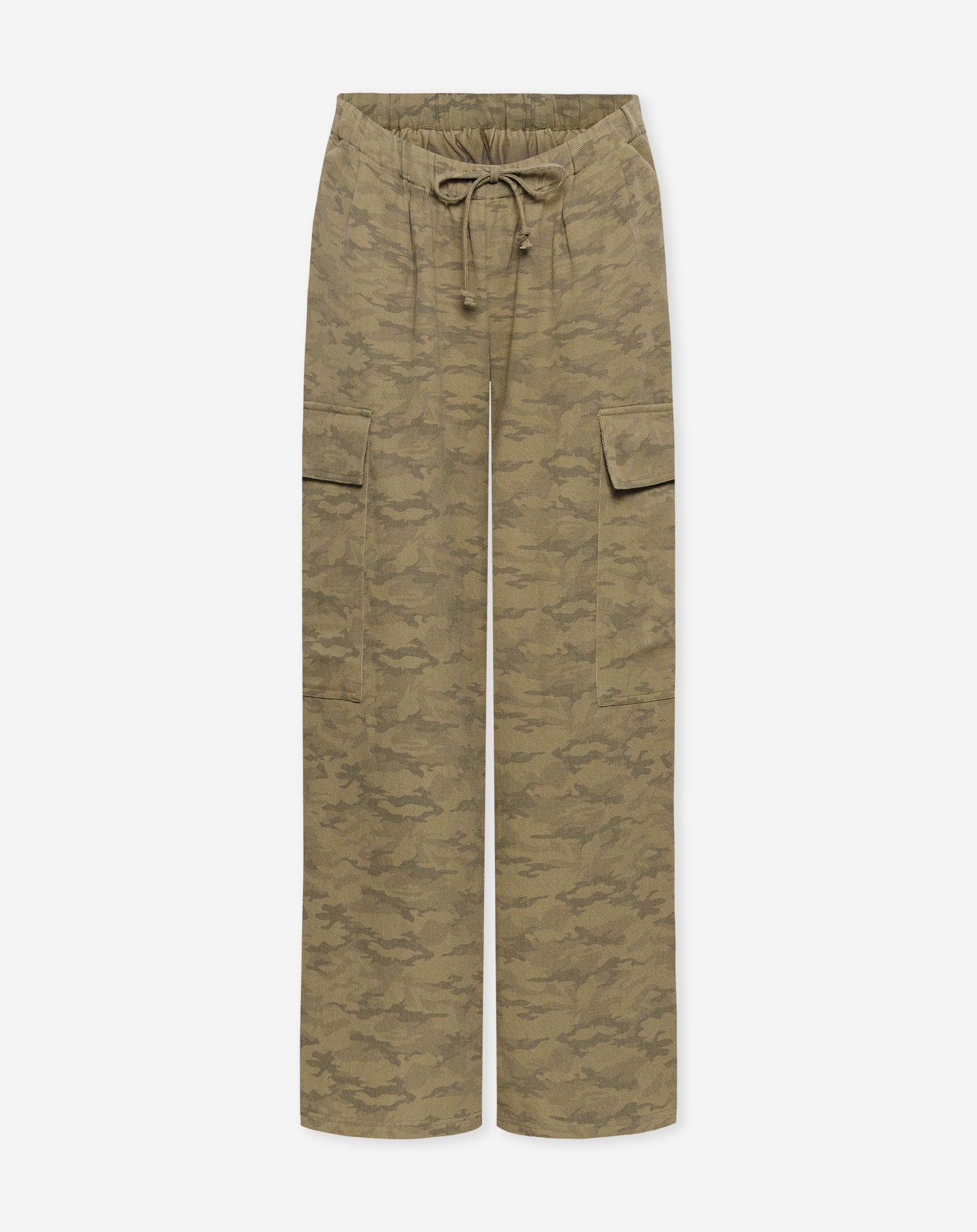 GIA WIDE LEG CARGO PANTS MATERNITY ARMY PRINT GROEN