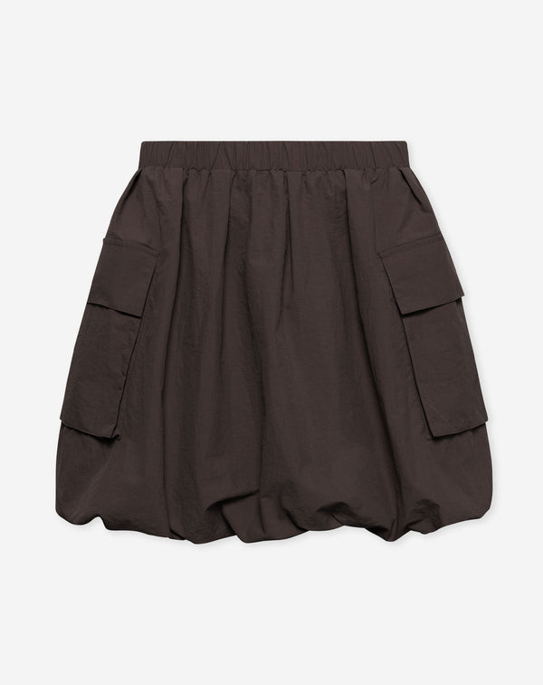 MAUI CARGO BUBBLE HEM SKIRT BRUIN