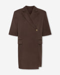 FANCY BUTTON BLAZER DRESS MATERNITY BRUIN