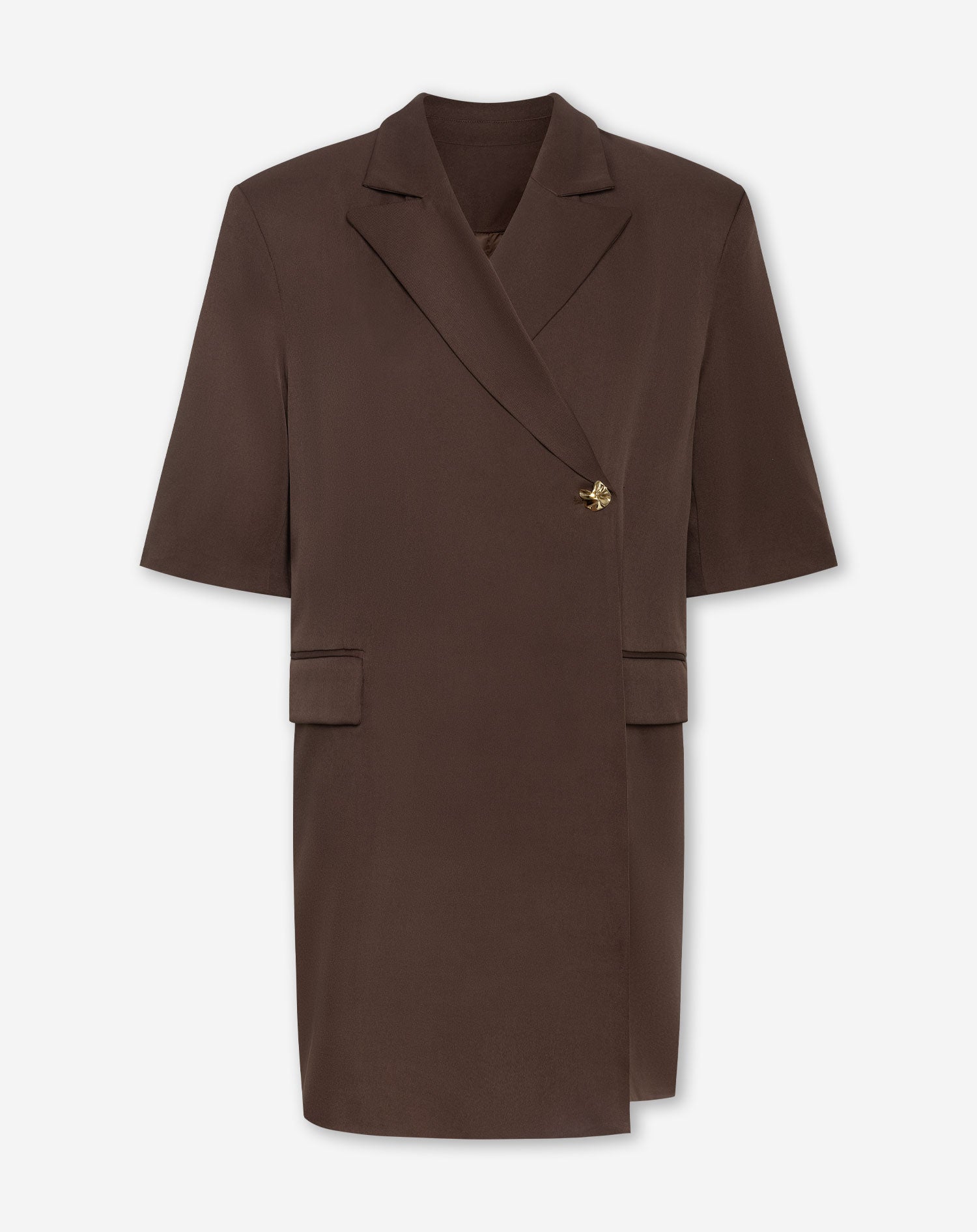 FANCY BUTTON BLAZER DRESS MATERNITY BRUIN