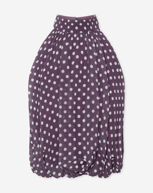 ANDY HALTER BUBBLE HEM TOP PAARS DOT