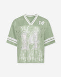 LACE SOCCER V-NECK TEE PISTACHE