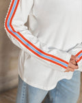 LONG SLEEVE OVERSIZED TAPE TEE OFF WHITE