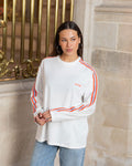 LONG SLEEVE OVERSIZED TAPE TEE OFF WHITE