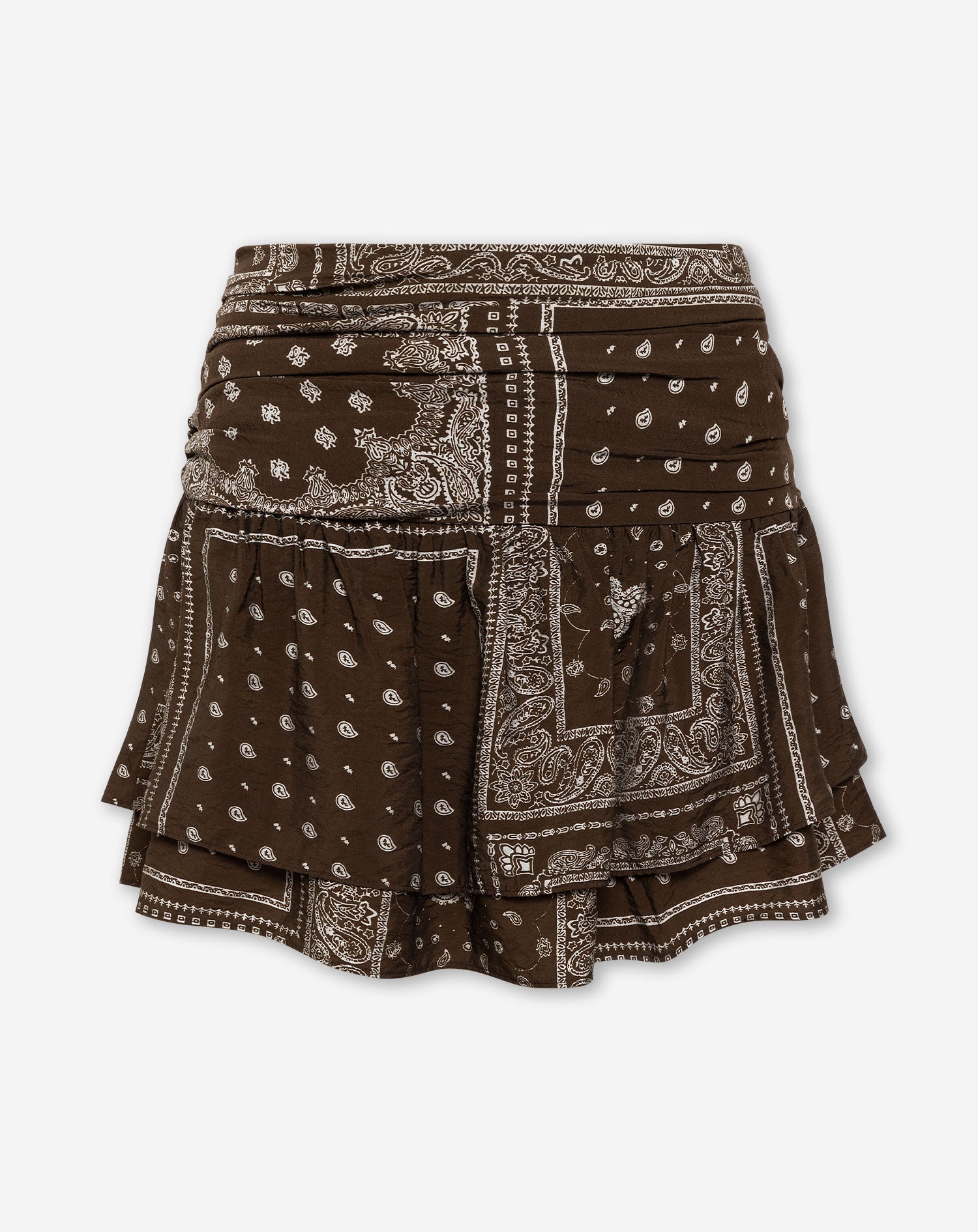 AMARI BANDANA FRILL SKIRT BRUIN
