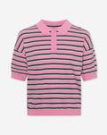 SOLANGE STRIPED POLO ROZE