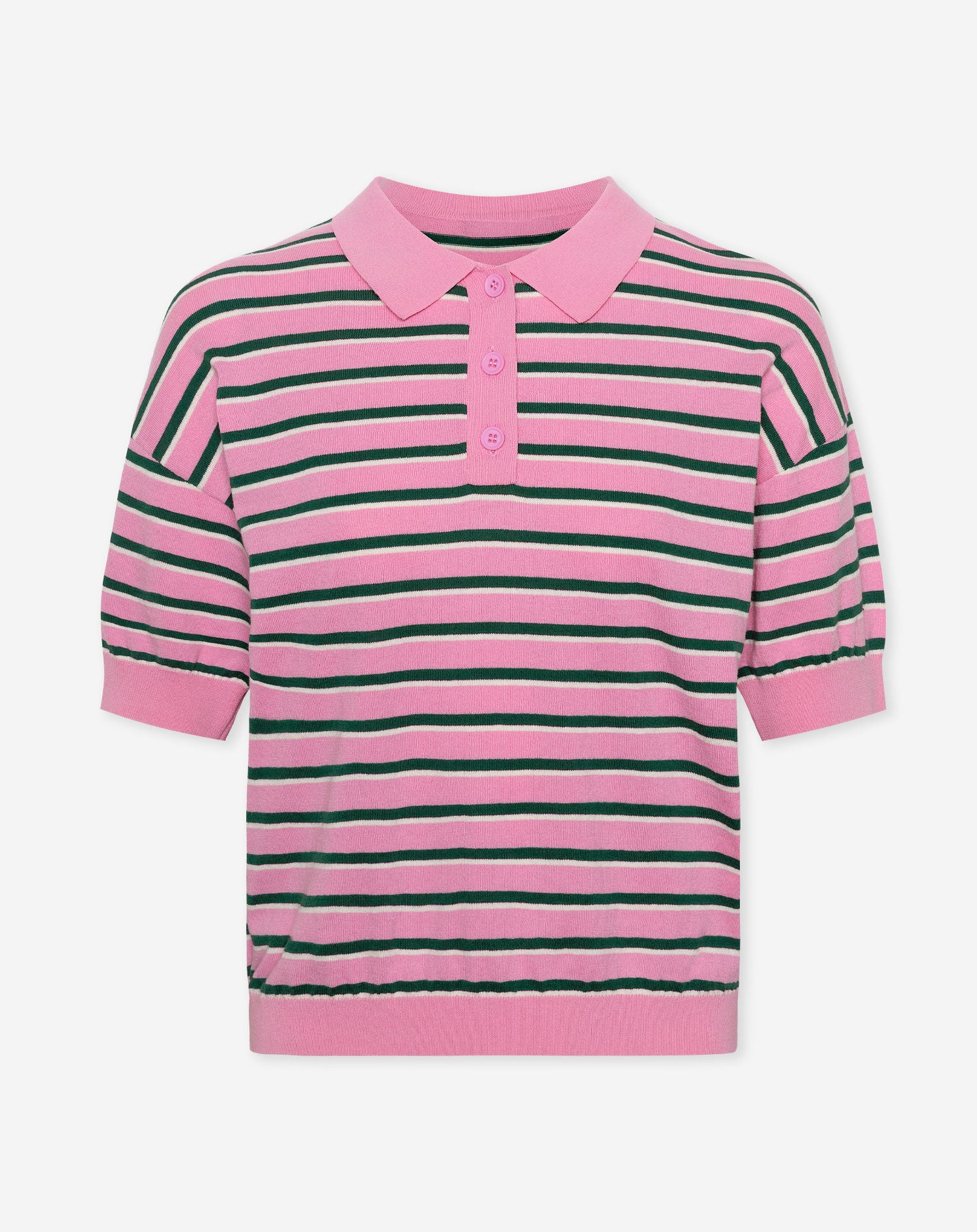 SOLANGE STRIPED POLO ROZE