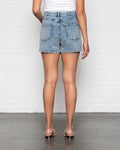 REYA DENIM SKORT MID BLAUW