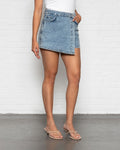 REYA DENIM SKORT MID BLAUW