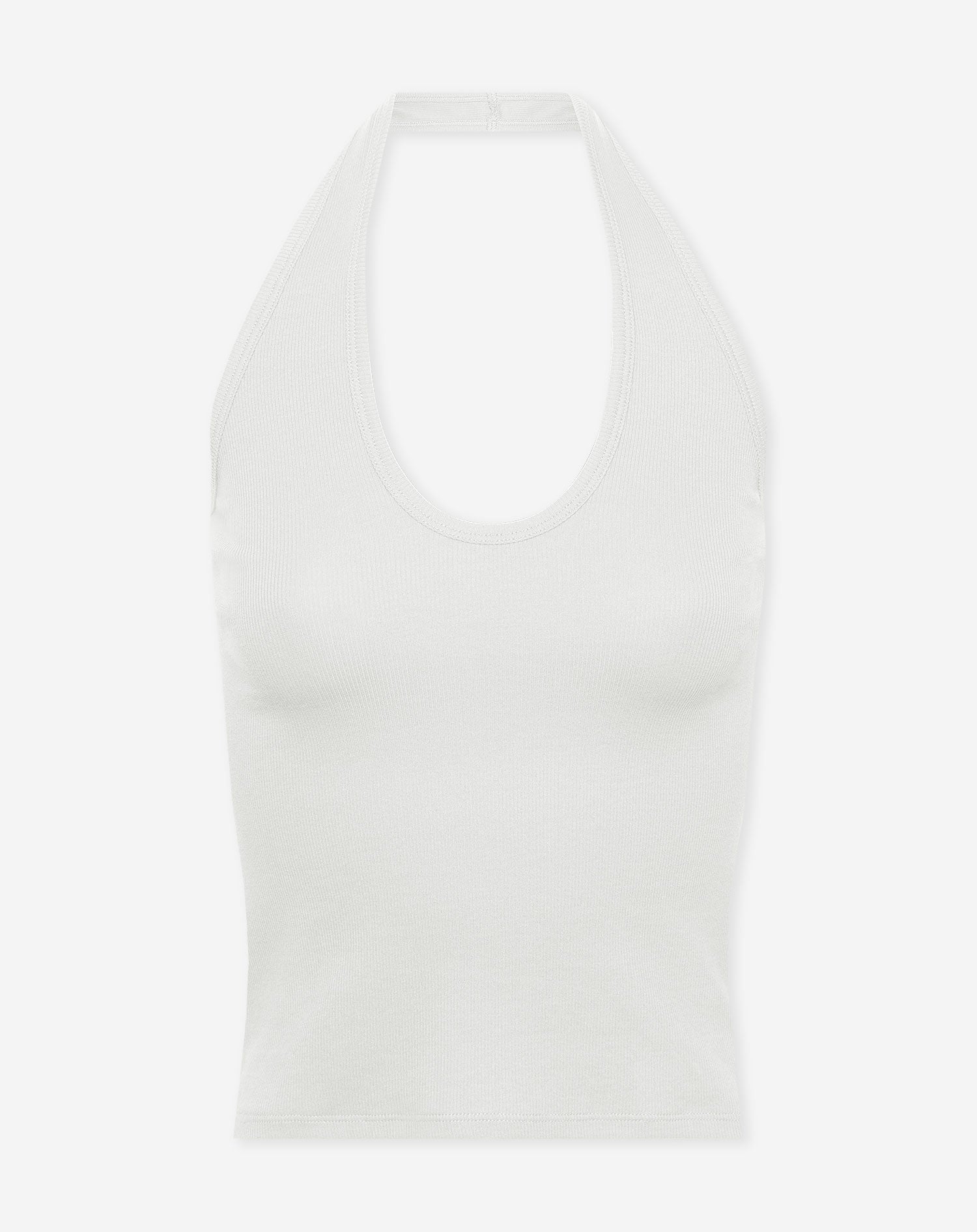 HALTER RIB TOP CRÈME
