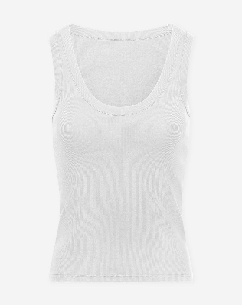PAM RIB SINGLET WHITE