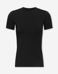 BASIC SHORT SLEEVE FITTED TOP ZWART