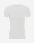 BASIC SHORT SLEEVE FITTED TOP CRÈME