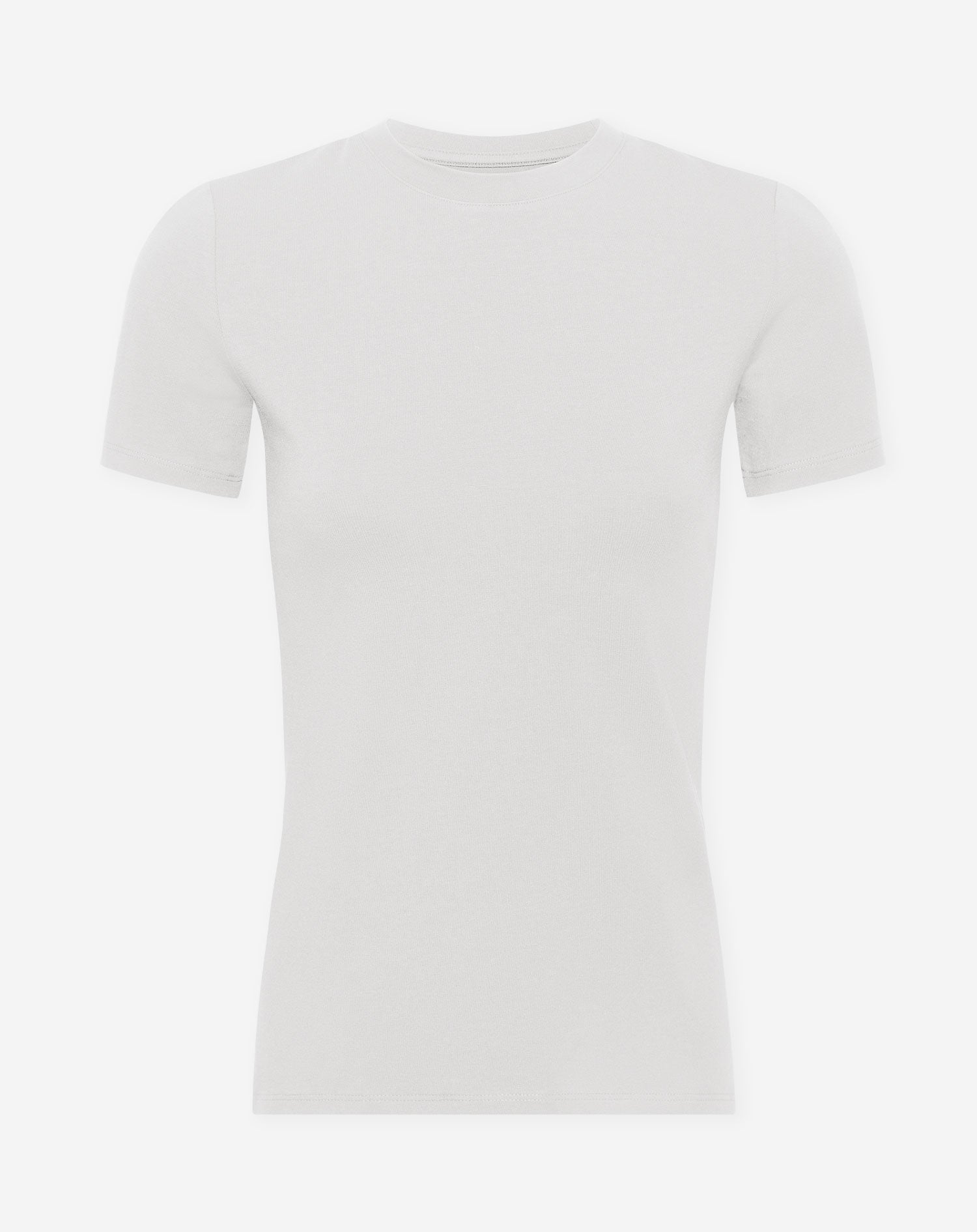 BASIC SHORT SLEEVE FITTED TOP CRÈME