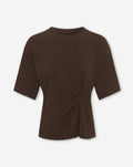 KNOTTED DETAIL SHORT SLEEVE TOP BRUIN