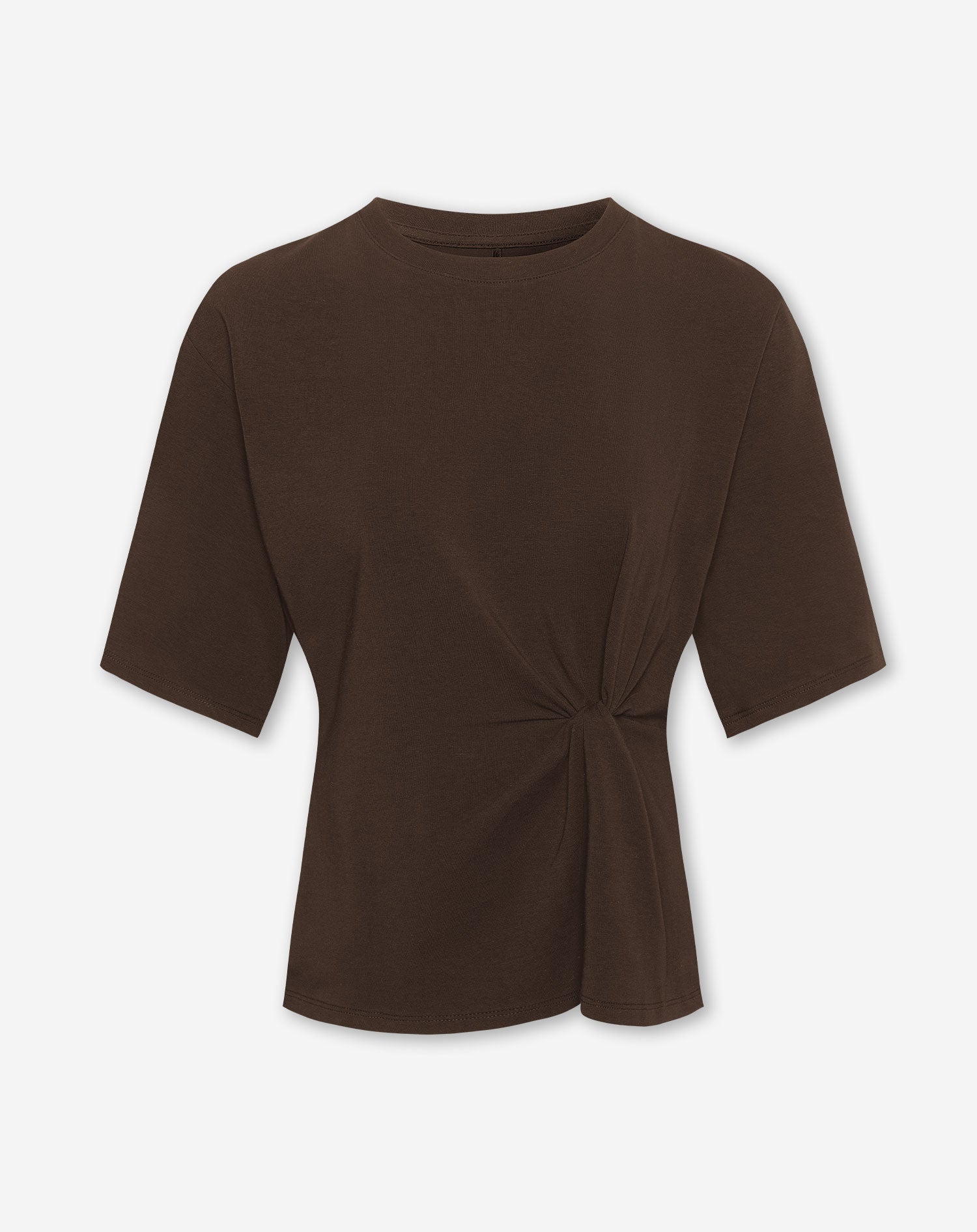 KNOTTED DETAIL SHORT SLEEVE TOP BRUIN