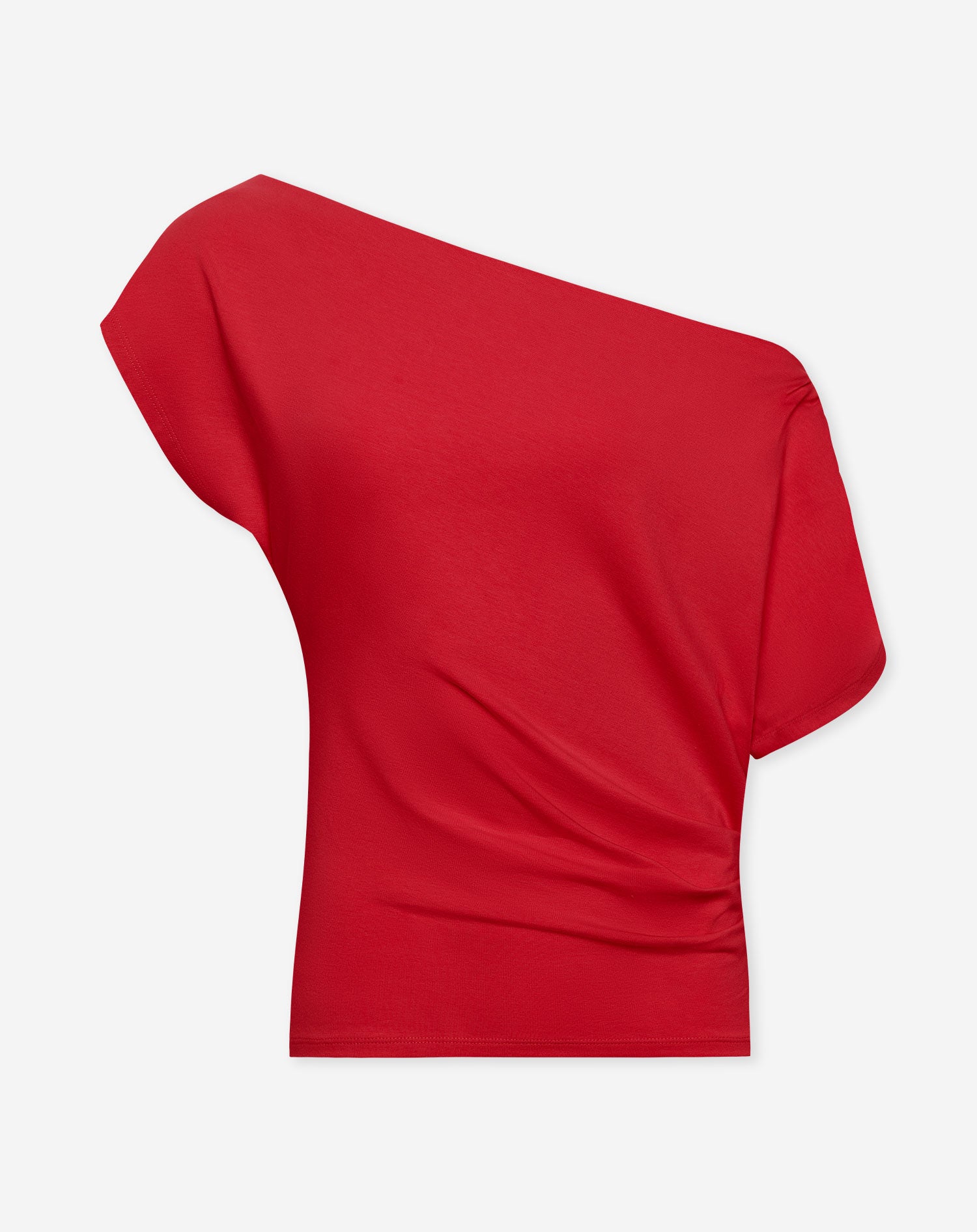 OFF SHOULDER PLEAT TOP ROOD