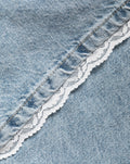 LACE DENIM JORT BLUE
