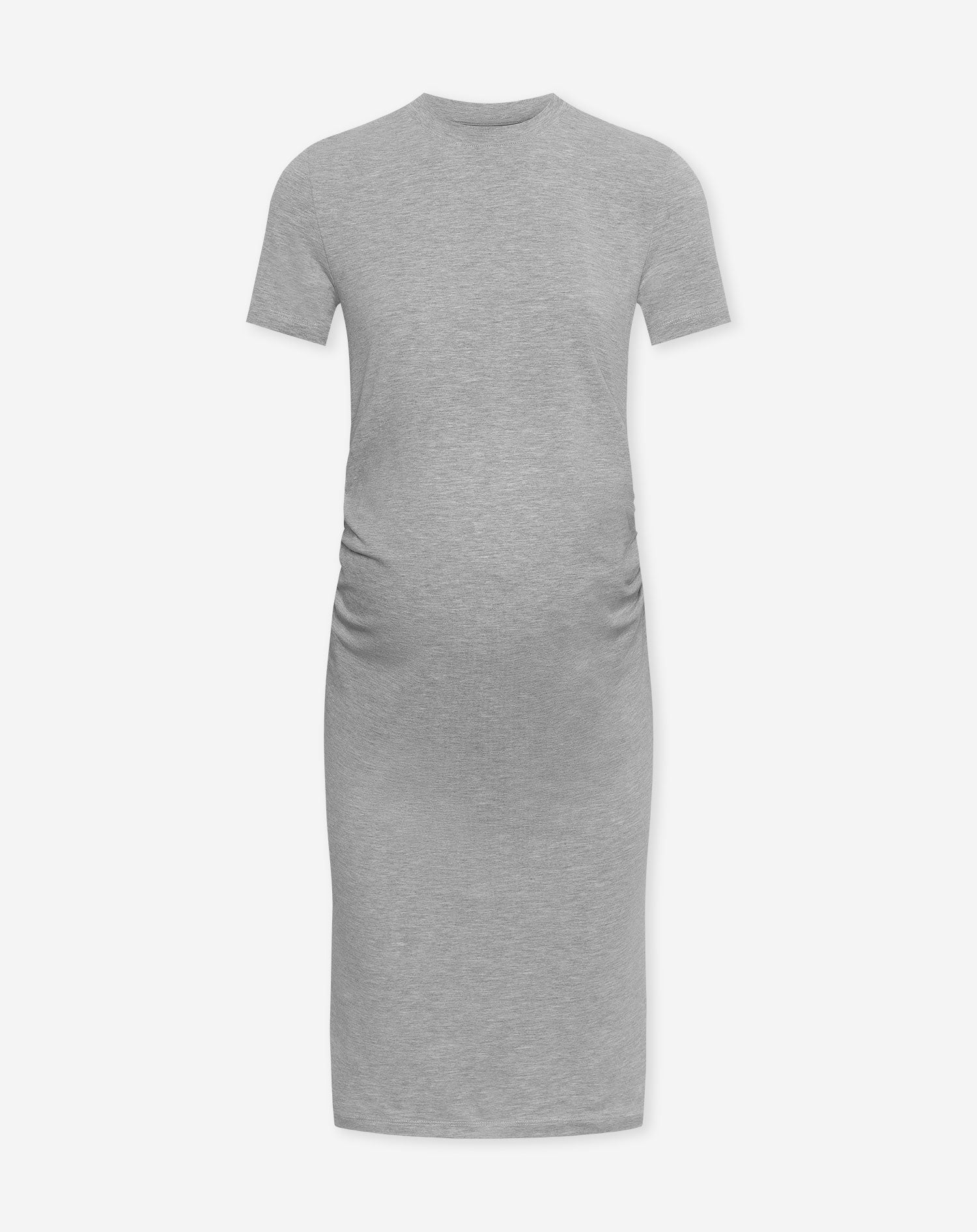 BASIC SHORT SLEEVE FITTED DRESS MATERNITY GRIJS MELANGE | Most Wanted BASIC SHORT SLEEVE FITTED DRESS MATERNITY GRIJS MELANGE | Most Wanted
