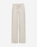 RHODE LINEN PULL ON PANTS MATERNITY PIN STRIPE BEIGE