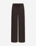 RHODE LINEN PULL ON PANTS MATERNITY PIN STRIPE BROWN