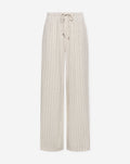 RHODE LINEN PULL ON PANTS PIN STRIPE BEIGE