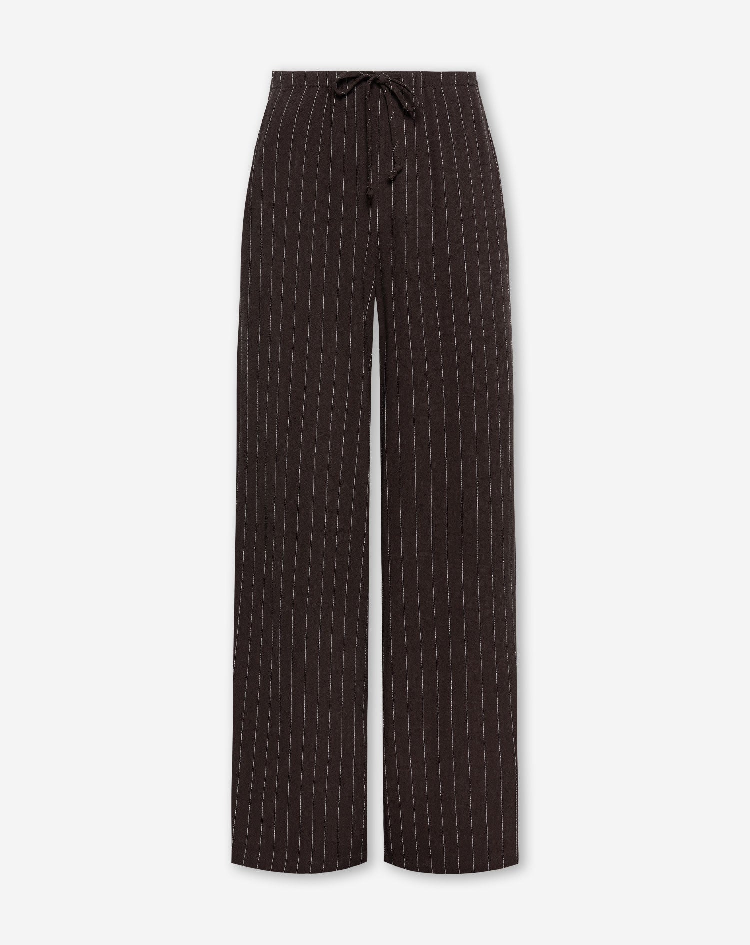 RHODE LINEN PULL ON PANTS PIN STRIPE BRUIN
