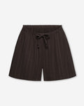 RHODE LINEN PULL ON SHORTS MATERNITY PIN STRIPE BRUIN