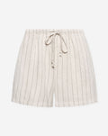 RHODE LINEN PULL ON SHORTS PIN STRIPE BEIGE