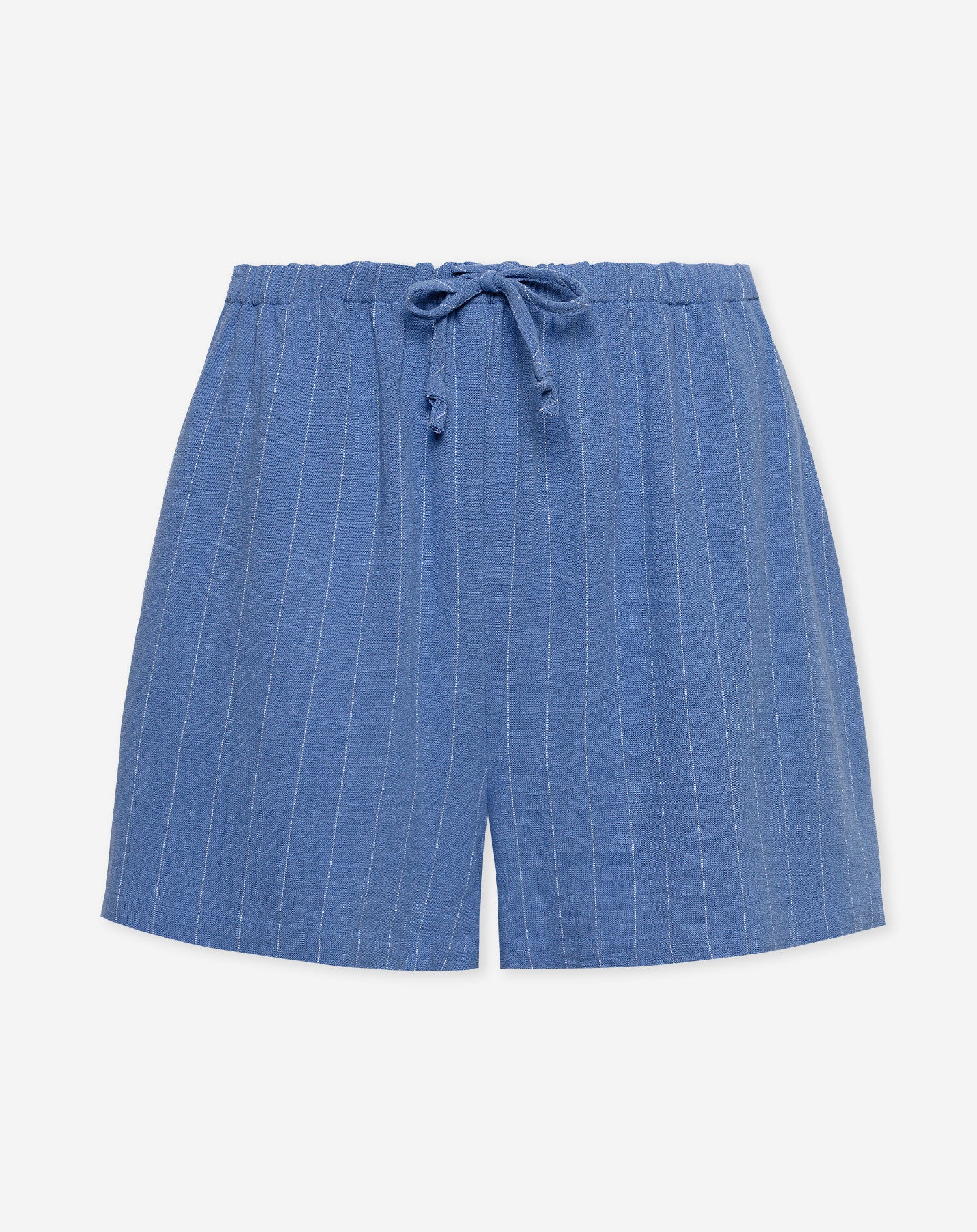 RHODE LINEN PULL ON SHORTS PIN STRIPE BLAUW