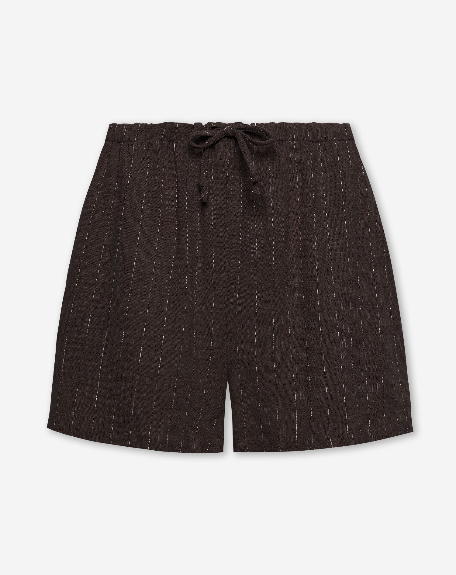 RHODE LINEN PULL ON SHORTS PIN STRIPE BRUIN