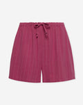 RHODE LINEN PULL ON SHORTS PIN STRIPE CHERRY