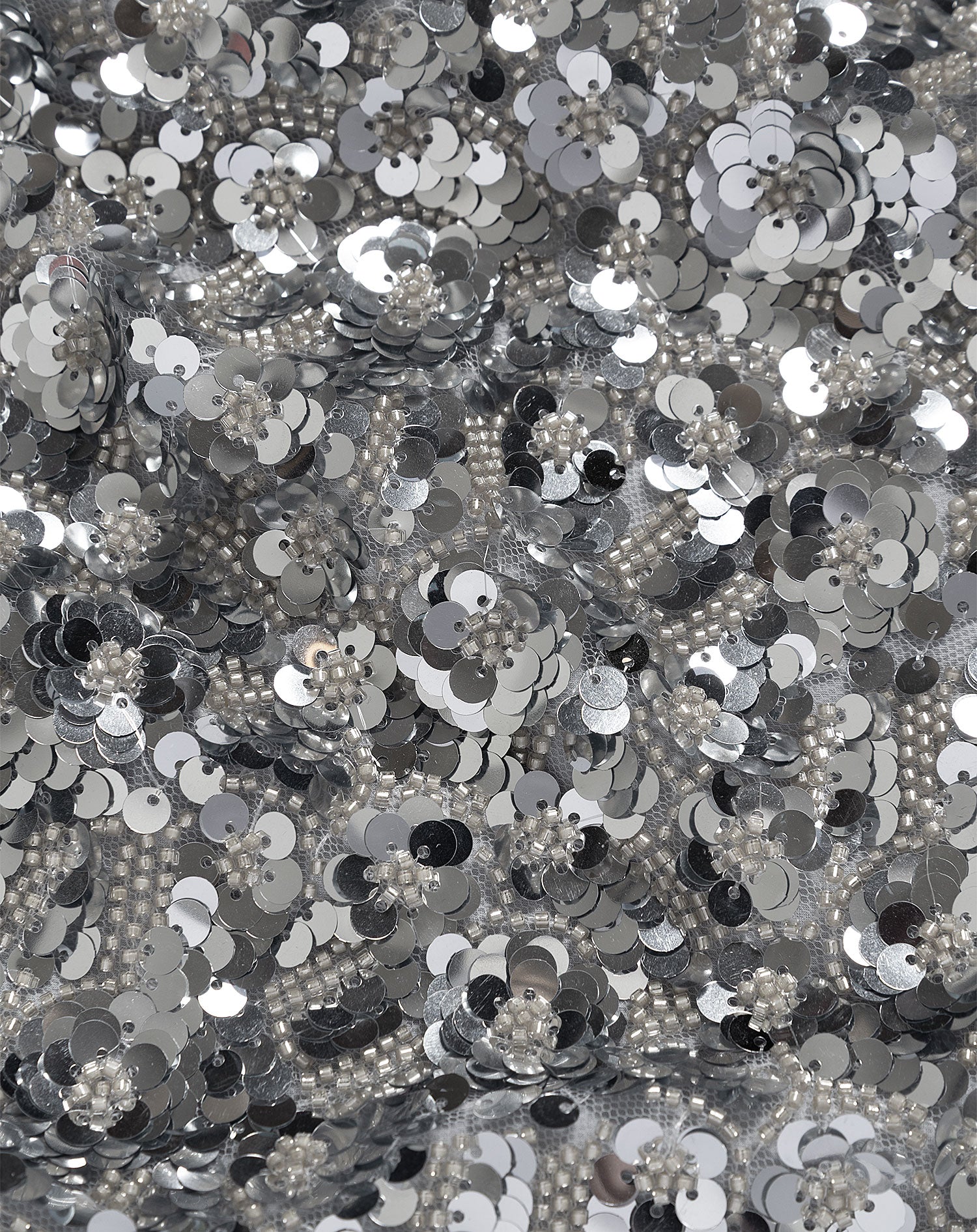 RODIE FLOWER SEQUIN SKIRT ZILVER