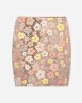 NIYA FLOWER SEQUIN SKIRT ROZE
