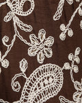 MENNA FLOWER EMBROIDERY TOP BRUIN