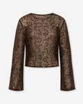 SEQUIN CROCHET TOP BRUIN