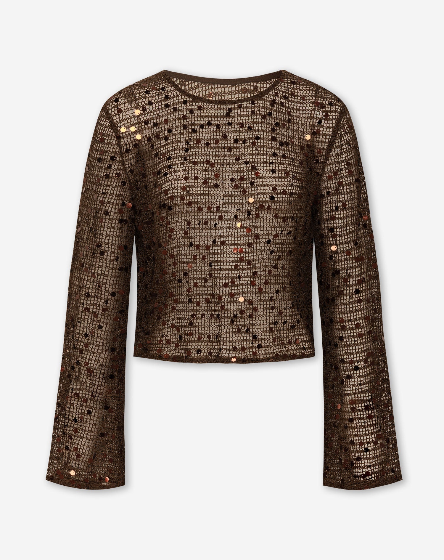 SEQUIN CROCHET TOP BRUIN