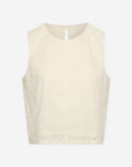 CHRISSY EMBROIDERY ANGLAISE TOP CRÈME