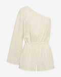 CHRISSY EMBROIDERY ANGLAISE PLAYSUIT CRÈME